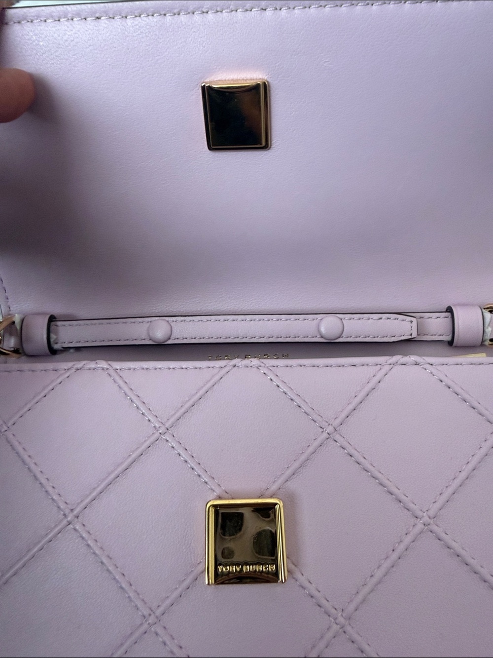 Tory Burch Quilted Lavender Chain Strap Shoulder Bag - Picture 4 of 4